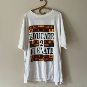 VINTAGE Educate 2 Elevate Graphic Tee